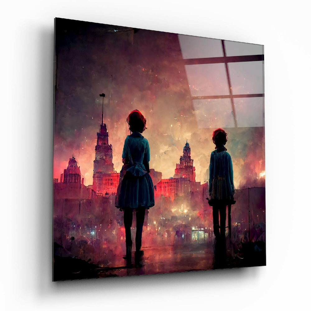 The City was Sad Glass Wall Art || Designer Collection.