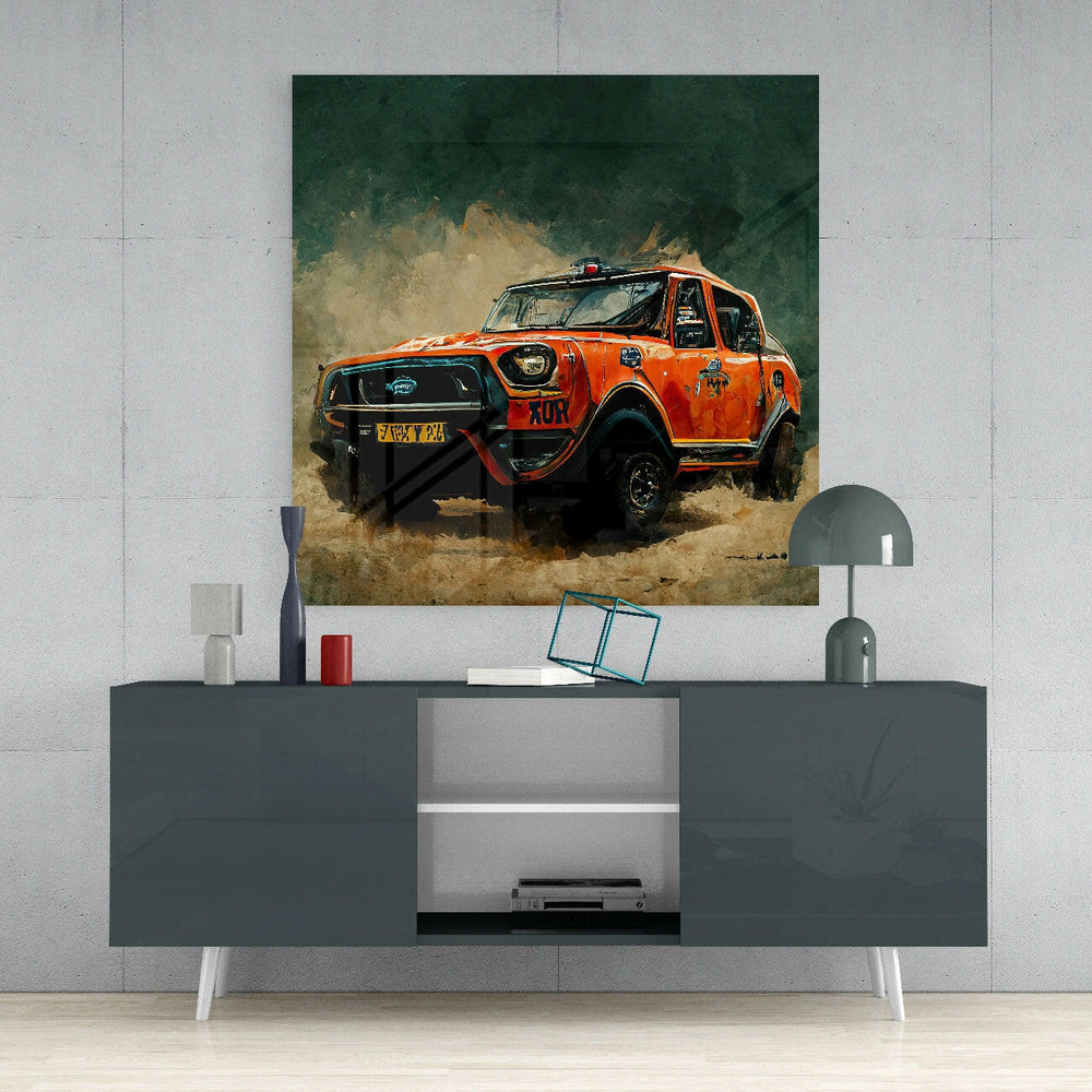 Racer Glass Wall Art || Designer Collection.
