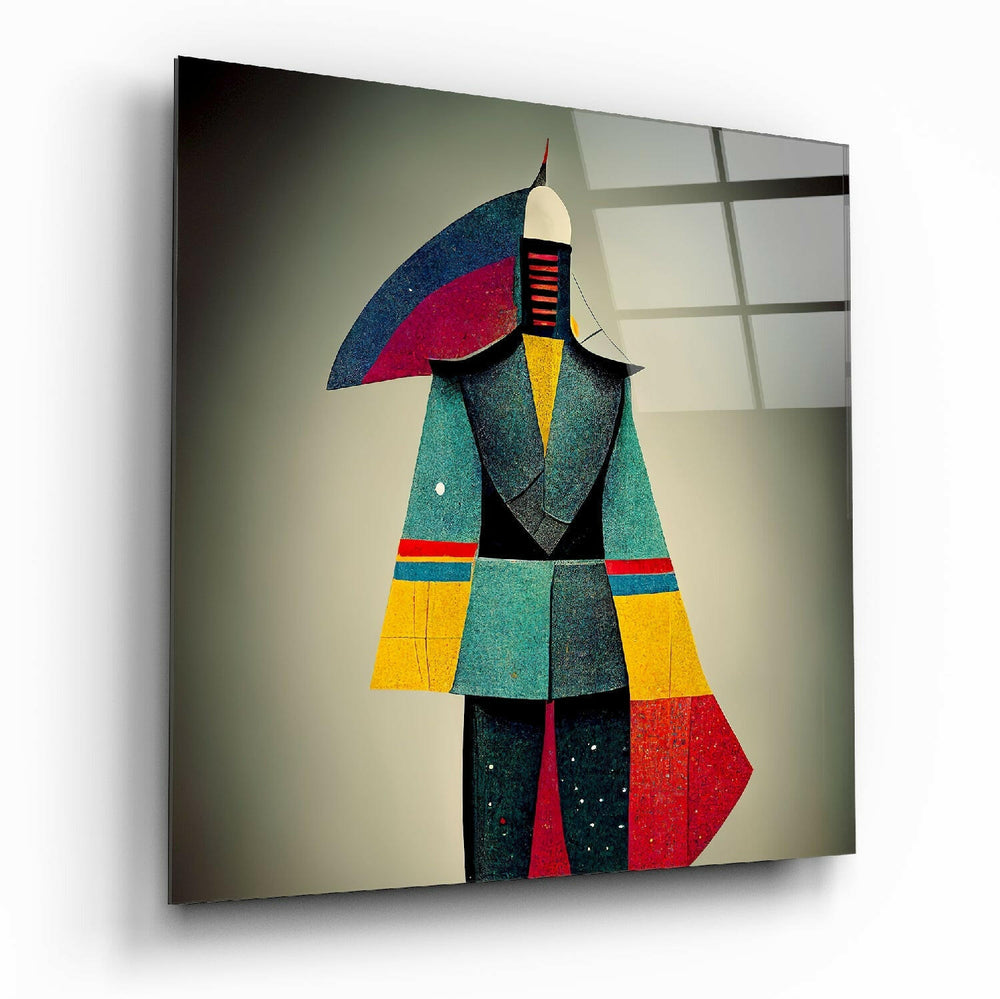 Colored Man Glass Wall Art || Designers Collection.