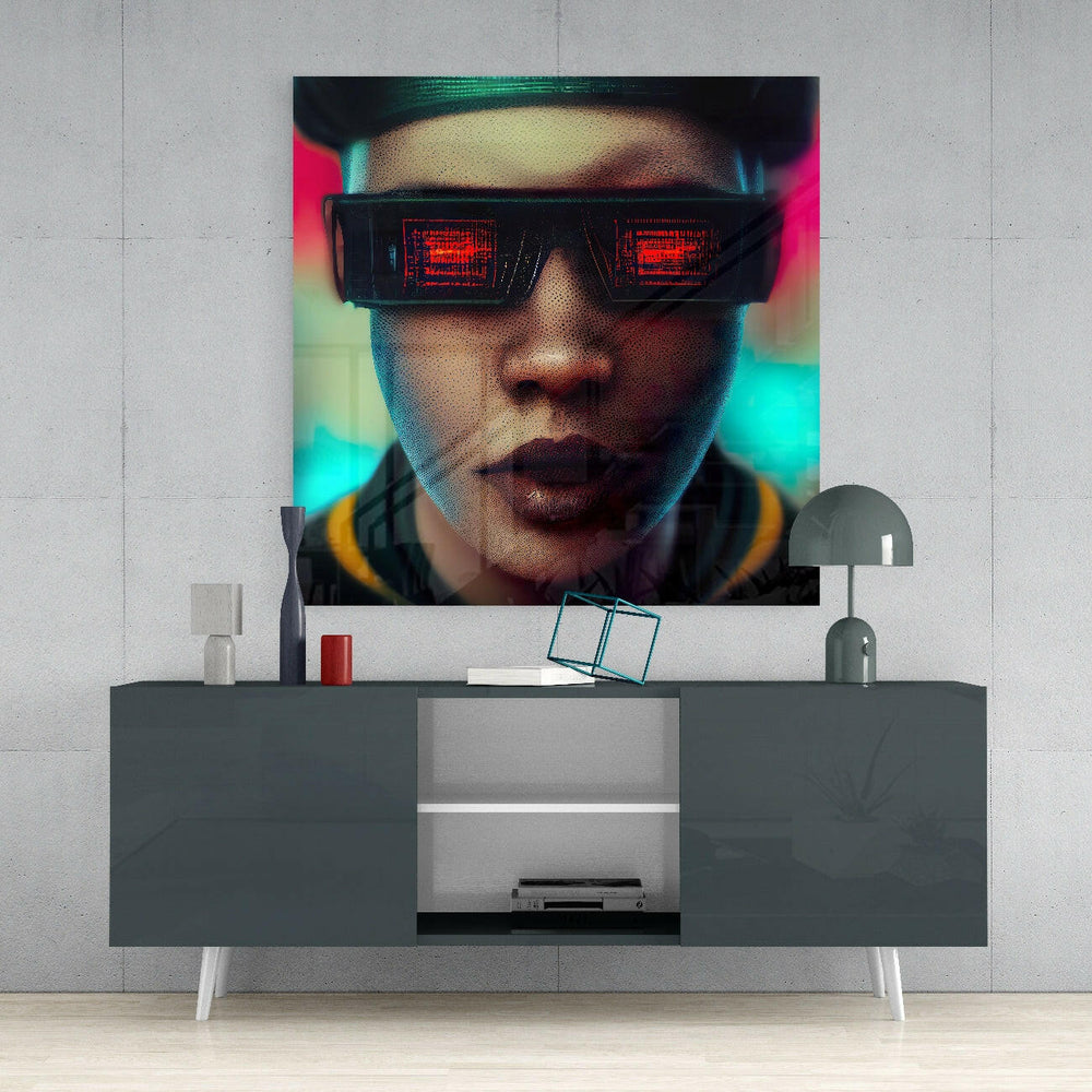 Virtual Life Glass Wall Art || Designer Collection.