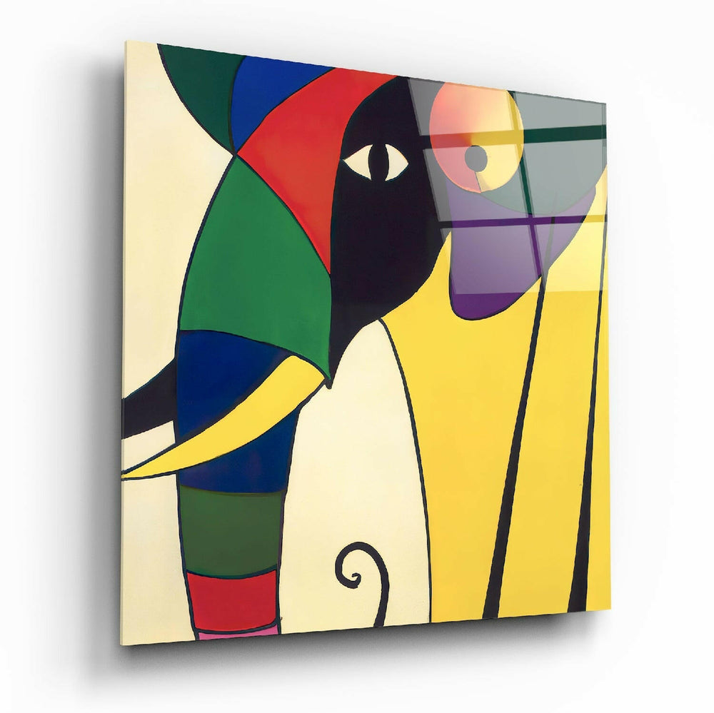 Wassily's Elephant Glass Wall Art || Designer Collection.