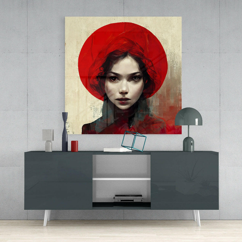 Red Hat Glass Wall Art || Designer Collection.