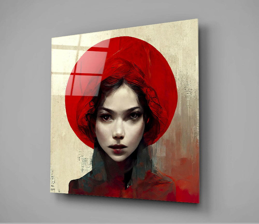 Red Hat Glass Wall Art || Designer Collection.