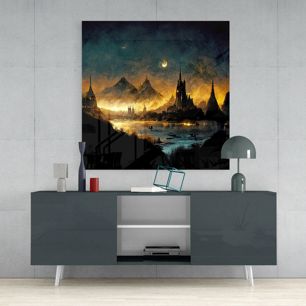 Lost City Glass Wall Art || Designer Collection.