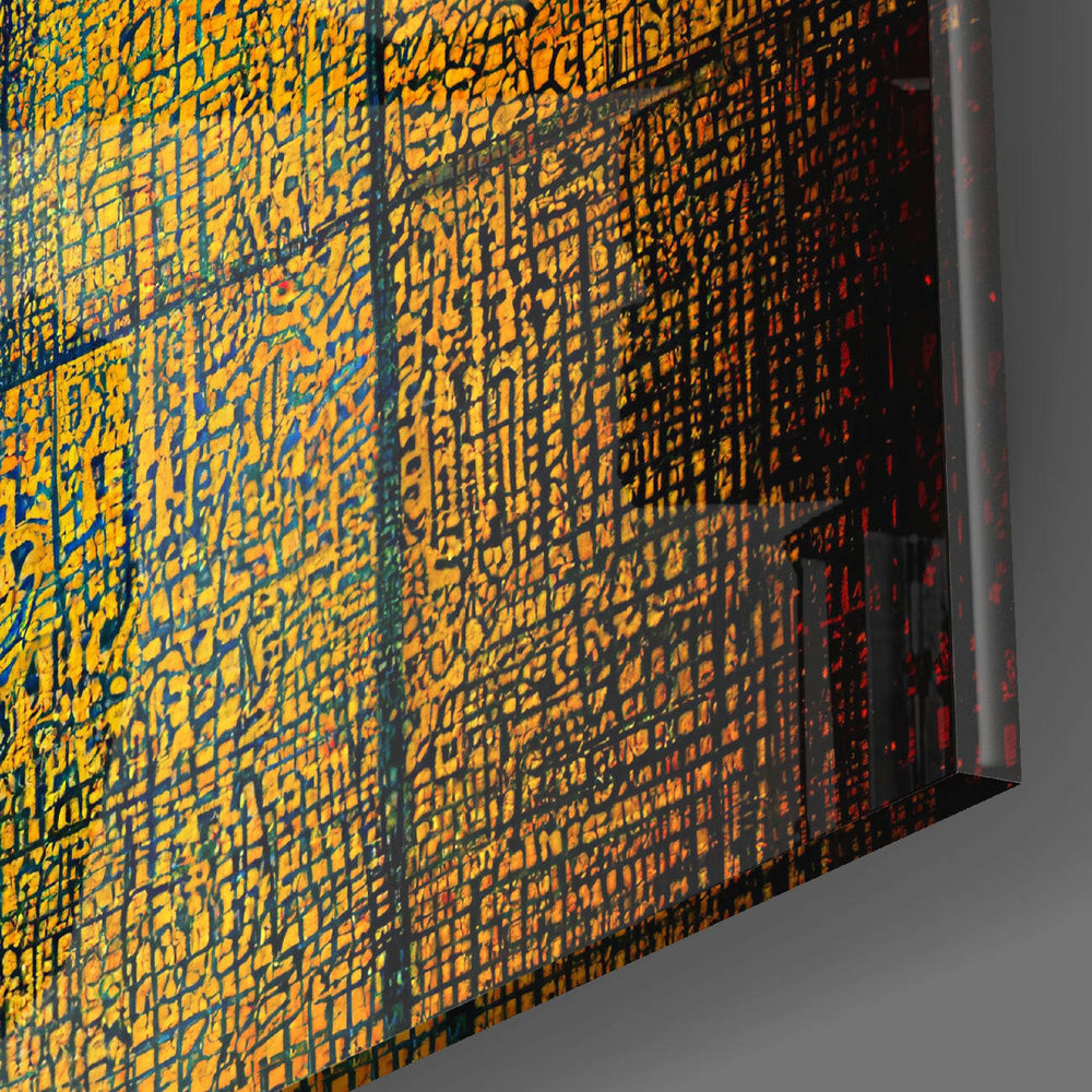 Blocks Glass Wall Art || Designers Collection.