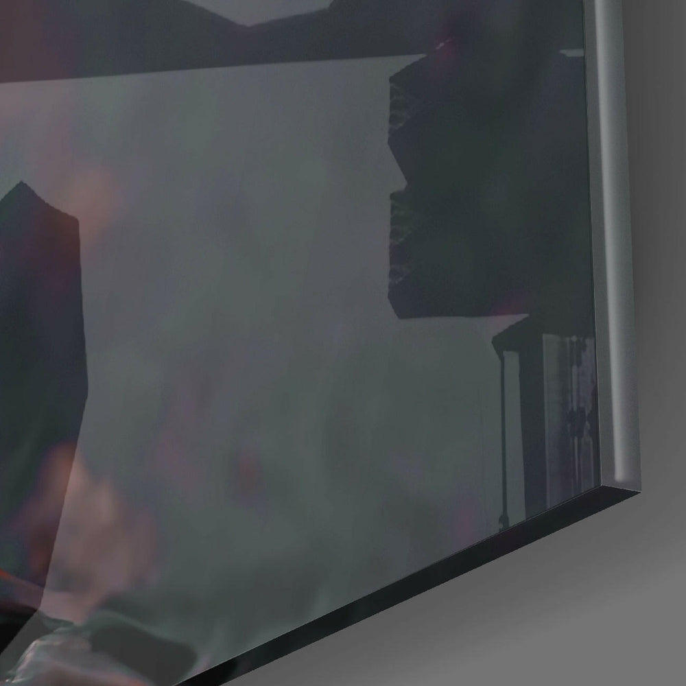 Red Head Glass Wall Art || Designer Collection.