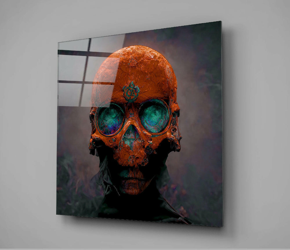 Orange Head Glass Wall Art || Designer Collection.