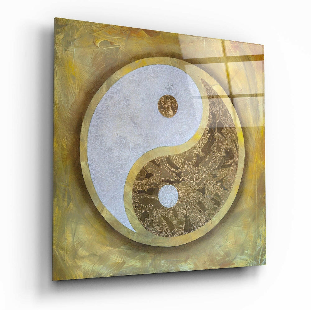 Ying Yang Glass Wall Art || Designer Collection.