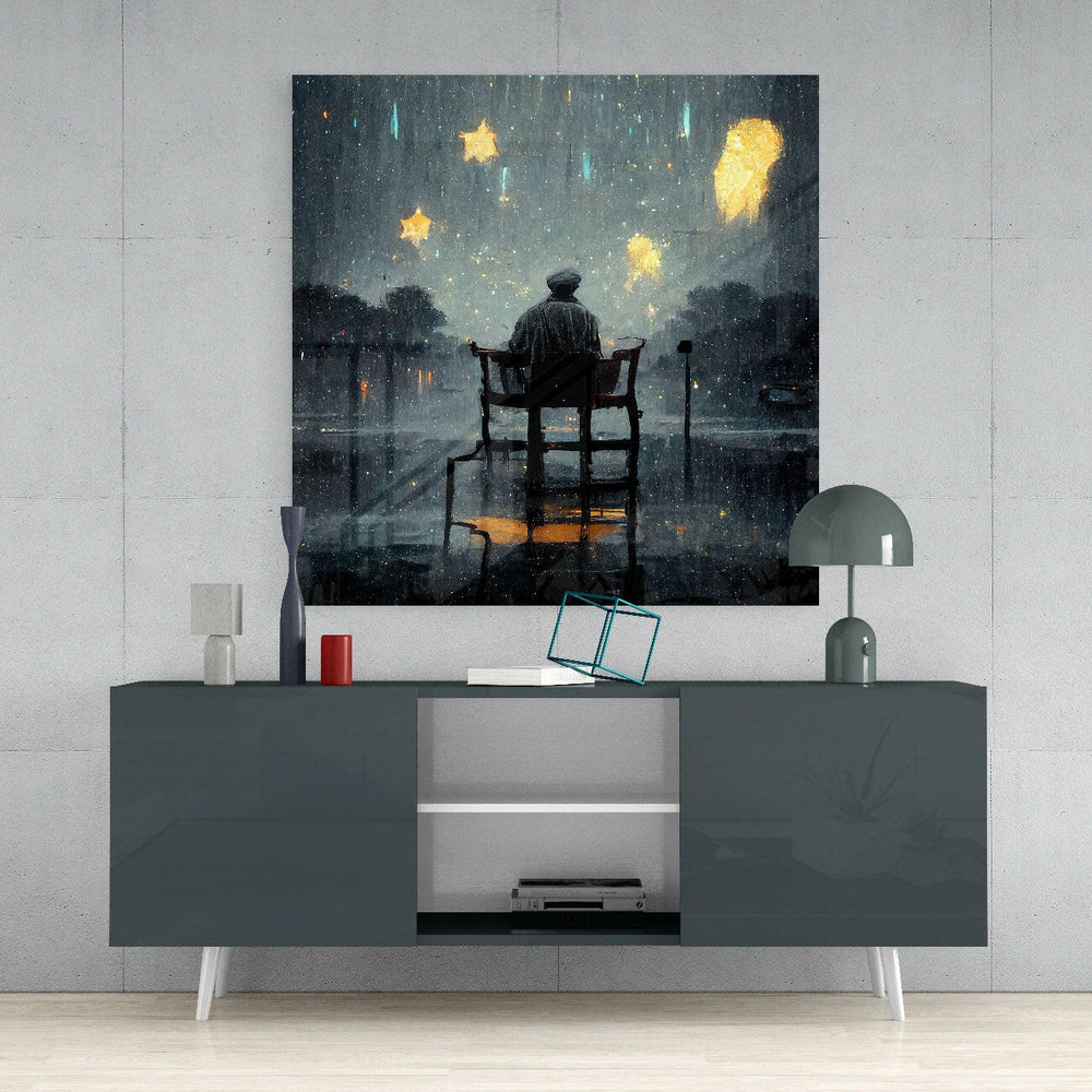 Star Rain Glass Wall Art || Designer Collection.