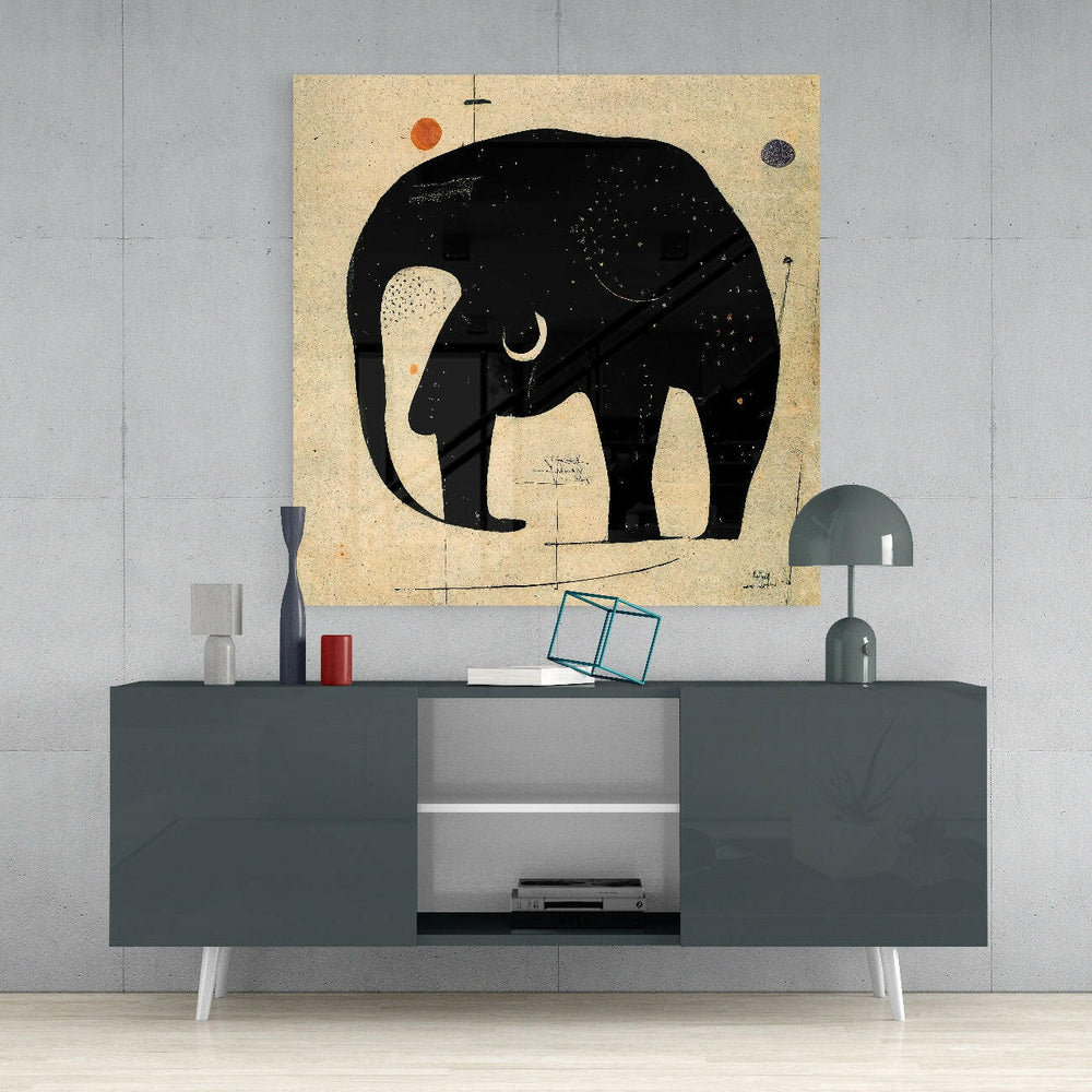 Wassily's Elephant Glass Wall Art || Designer Collection.