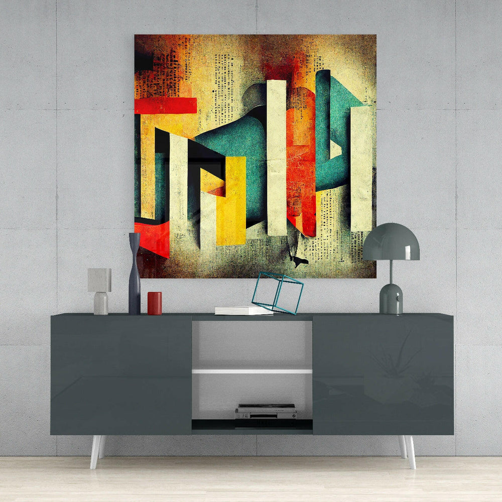 Lost Alphabet Glass Wall Art || Designer Collection.