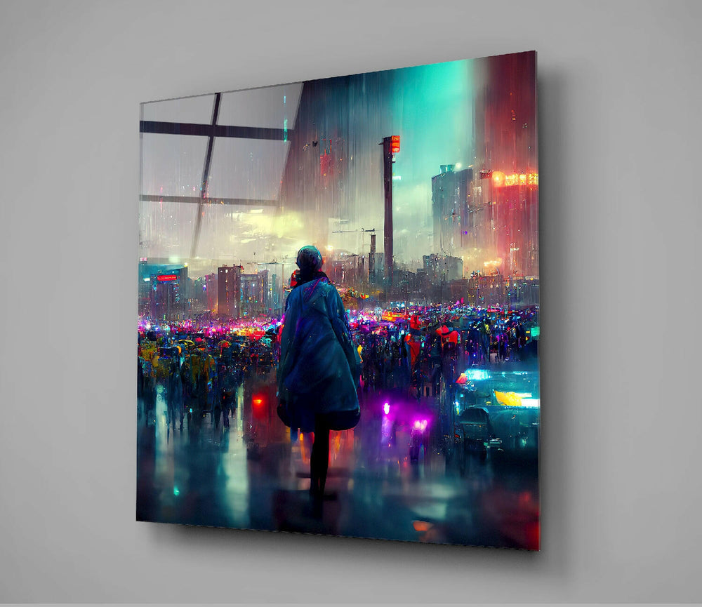 Against the City Glass Wall Art || Designers Collection.