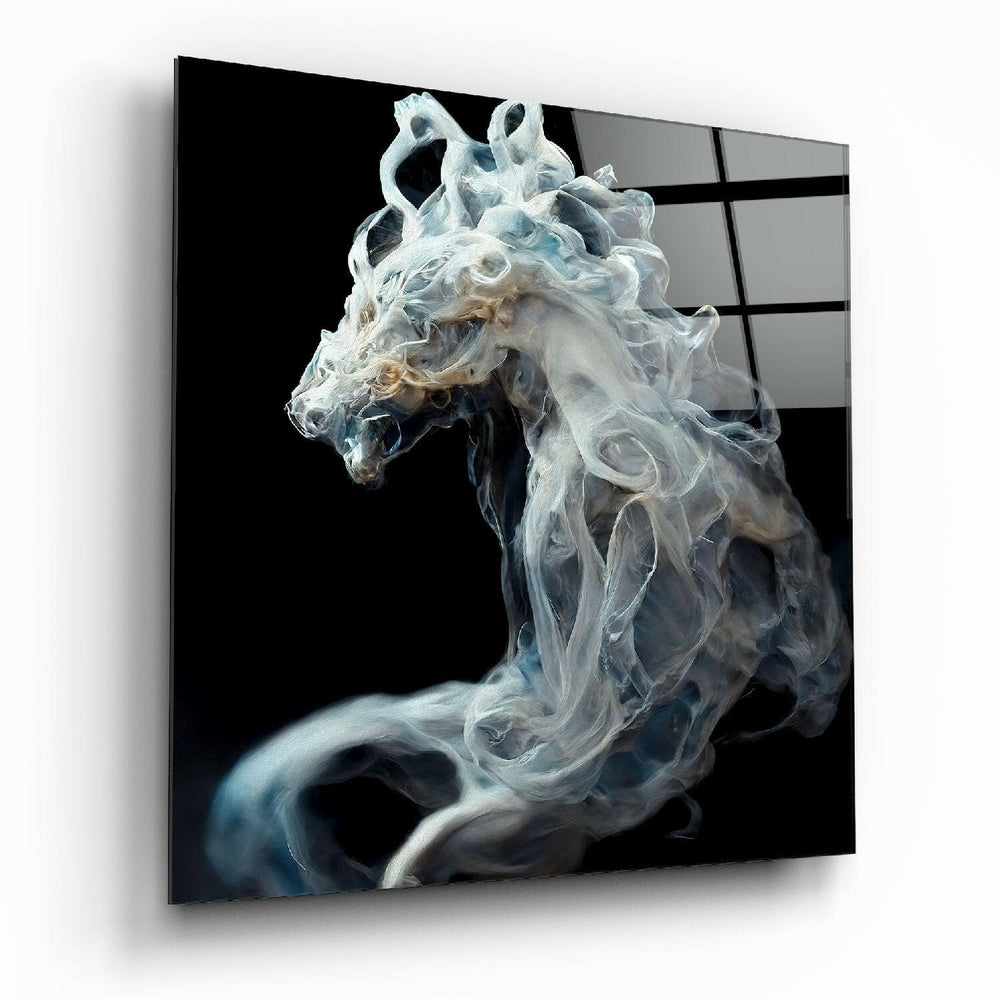 Smoky Horse Glass Wall Art || Designer Collection.