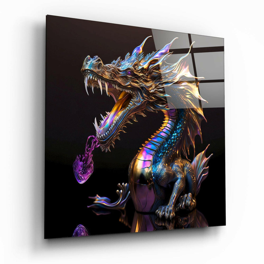 Dragon's Roar Glass Wall Art || Designers Collection | Insigne Art Design.