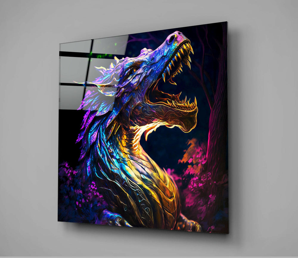 Dragon's Roar Glass Wall Art || Designers Collection | Insigne Art Design.