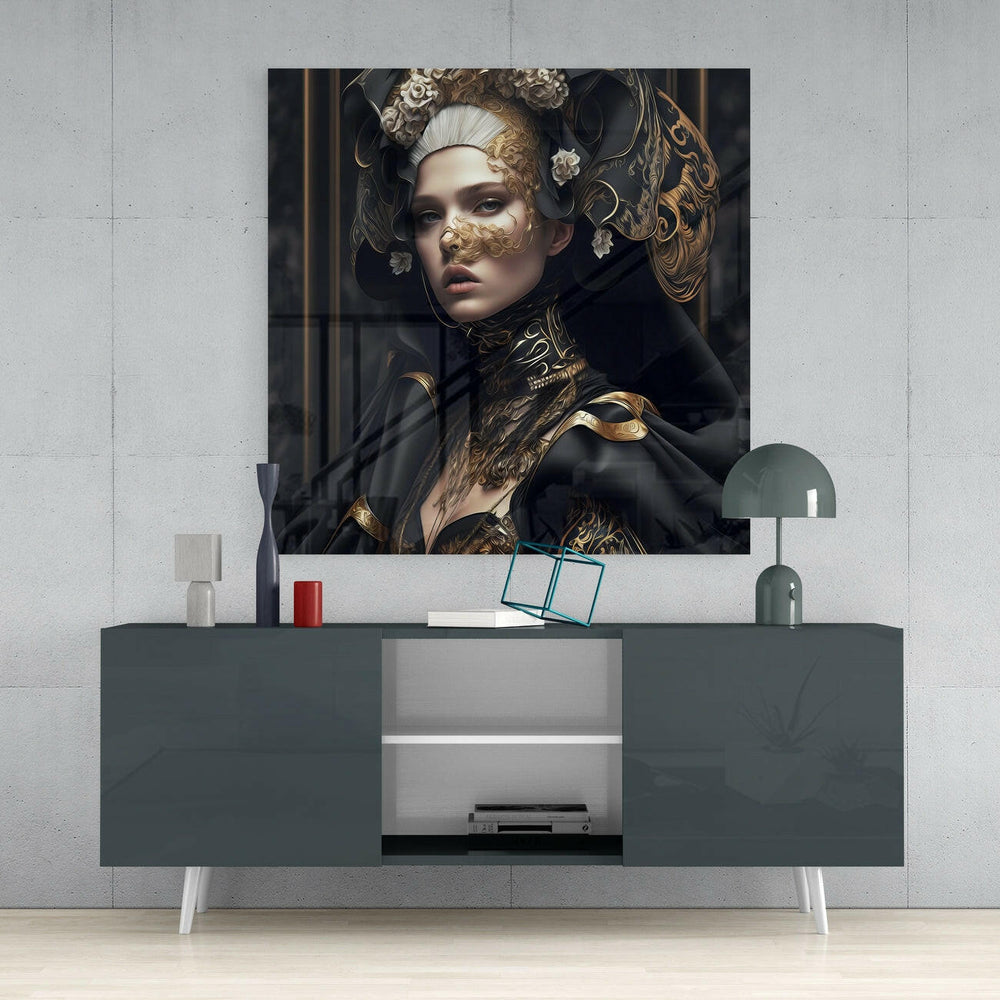 The Queen Glass Wall Art || Designer Collection | Insigne Art Design.