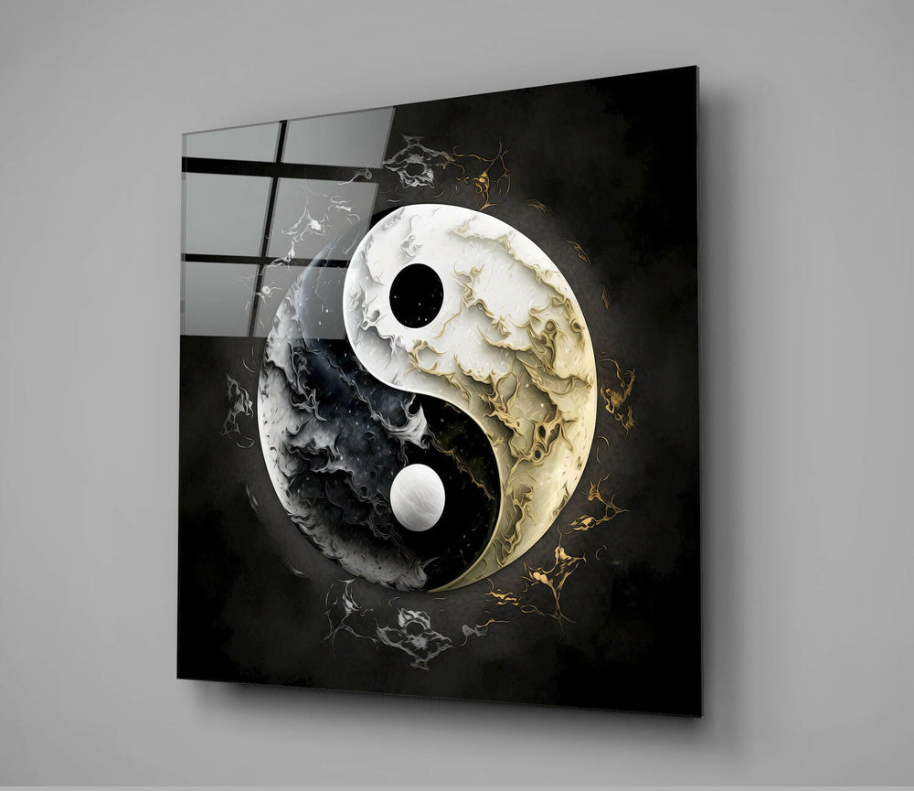 Ying and Yang Glass Wall Art || Designer Collection | Insigne Art Design.