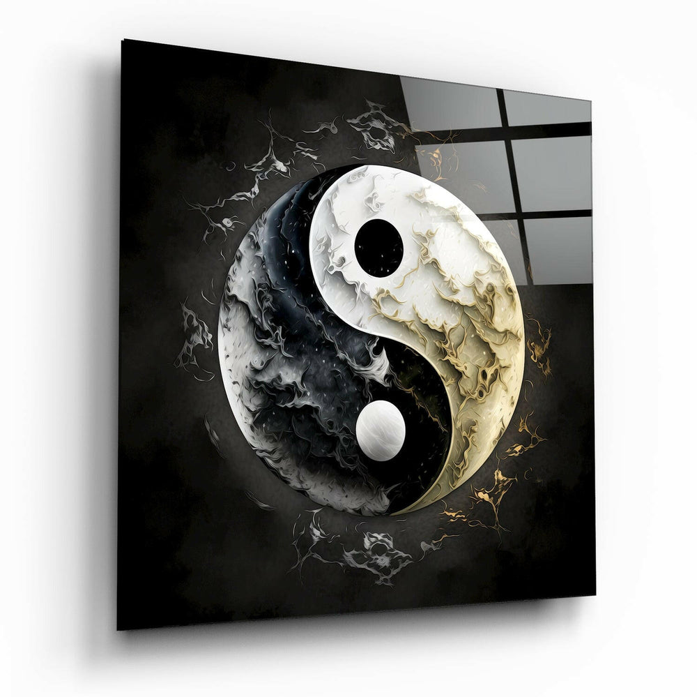 Ying and Yang Glass Wall Art || Designer Collection | Insigne Art Design.