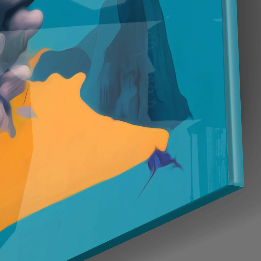 The Cubist Mind Glass Wall Art || Designer Collection
