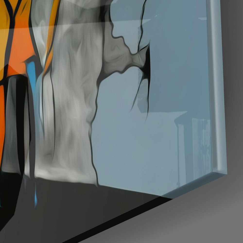 The Cubist Mind Glass Wall Art || Designer Collection