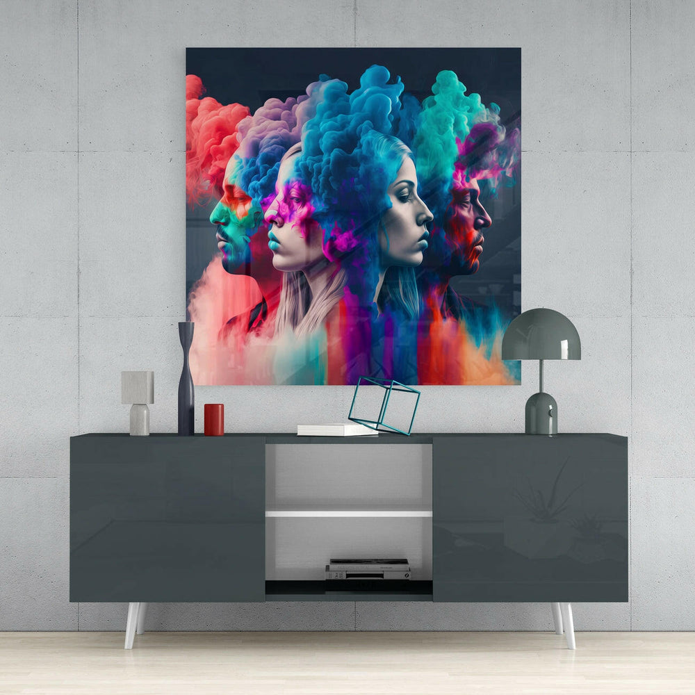 Smoked Thoughts Glass Wall Art || Designer Collection | Insigne Art Design.
