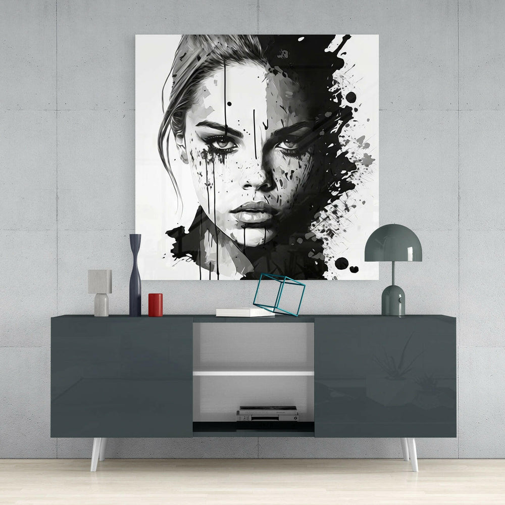 Woman Glass Wall Art || Designer Collection | Insigne Art Design.