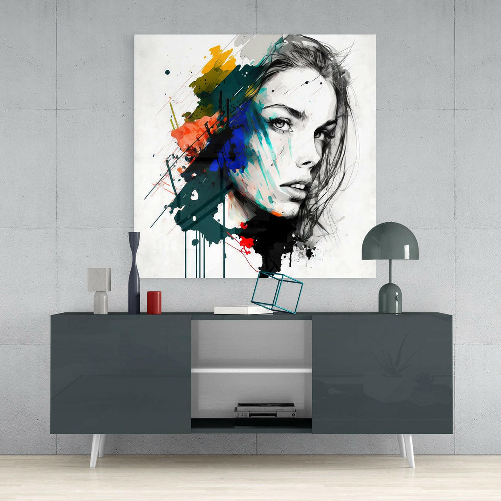 Woman Glass Wall Art || Designer Collection | Insigne Art Design.