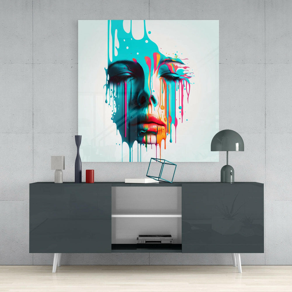 Face of Her Glass Wall Art || Designers Collection - Insigne Art