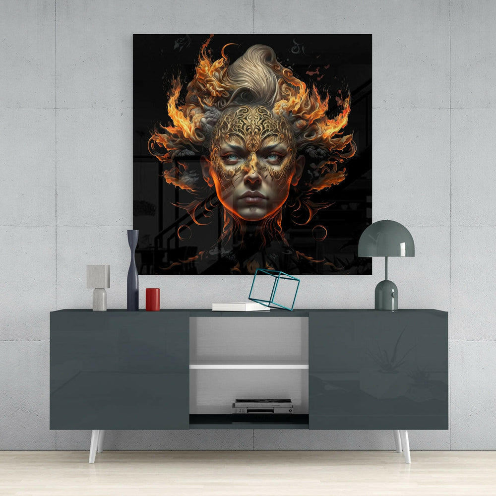 The Wrath of the Woman Glass Wall Art || Designer Collection - Insigne Art