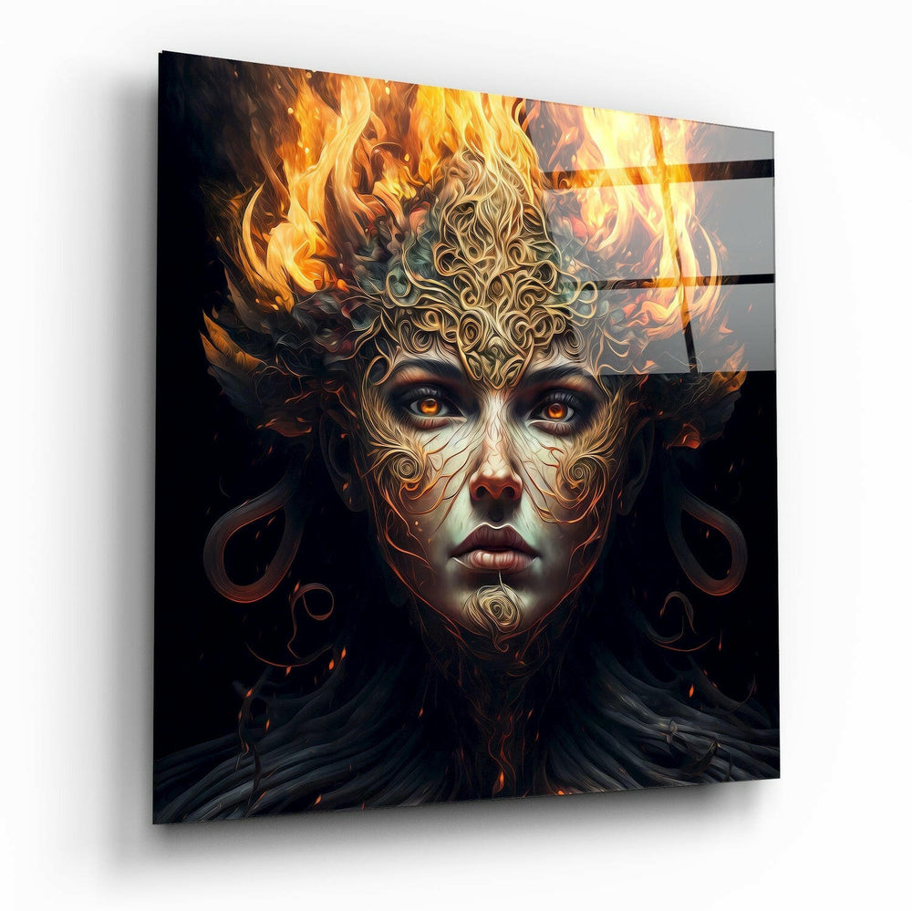 The Wrath of the Woman Glass Wall Art || Designer Collection - Insigne Art