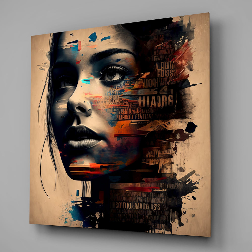 Woman Glass Wall Art || Designer Collection.