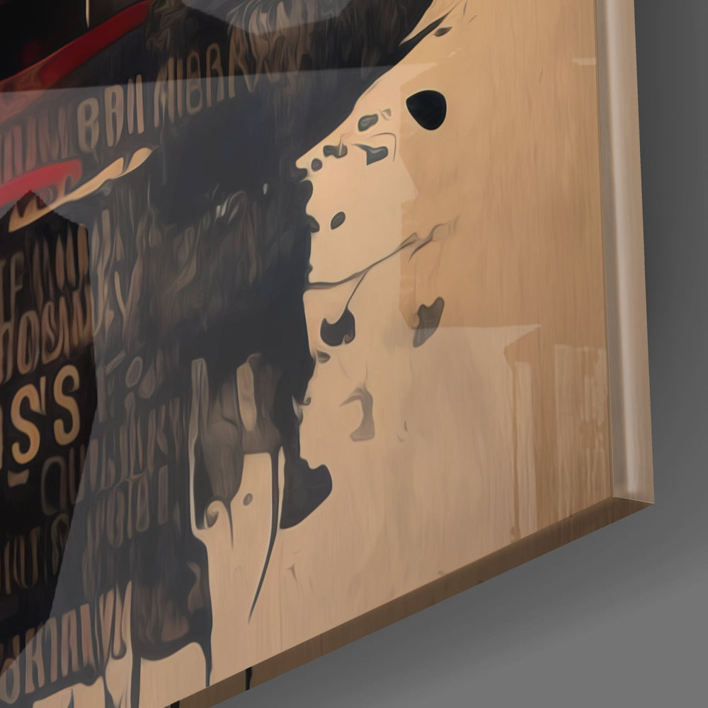 Woman Glass Wall Art || Designer Collection.