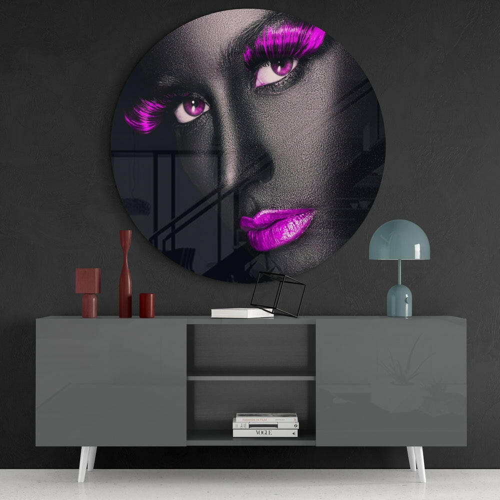 Colored Eyes Glass Wall Art.