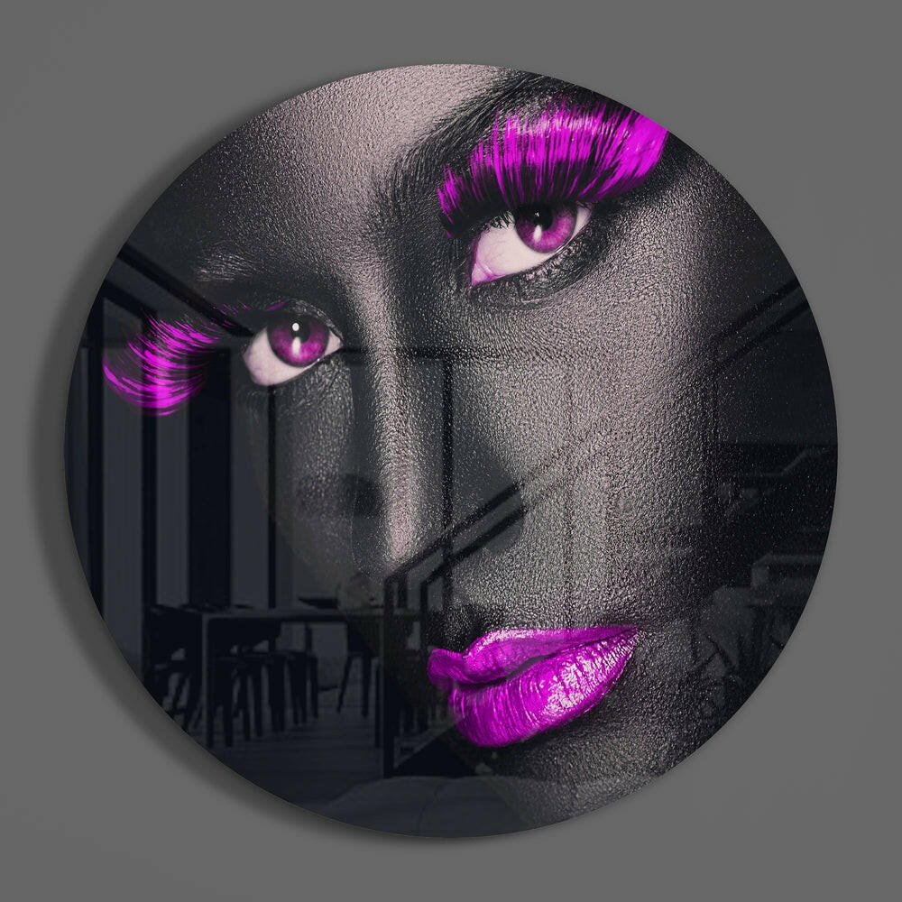 Colored Eyes Glass Wall Art.