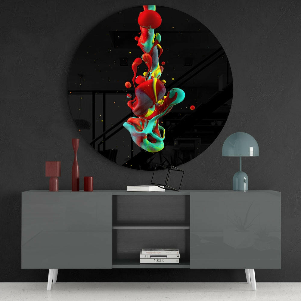 Abstract Glass Wall Art.