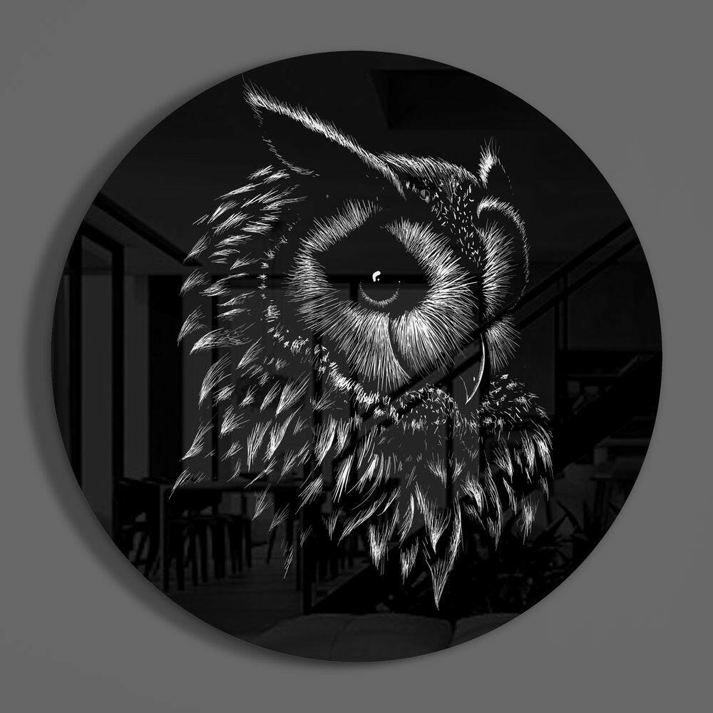Owl Glass Wall Art.