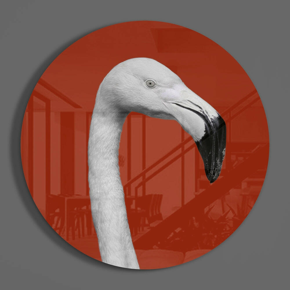 Flamingo Glass Wall Art.