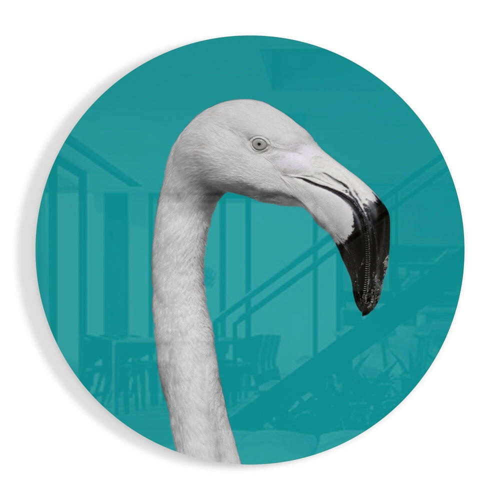 Flamingo Glass Wall Art.