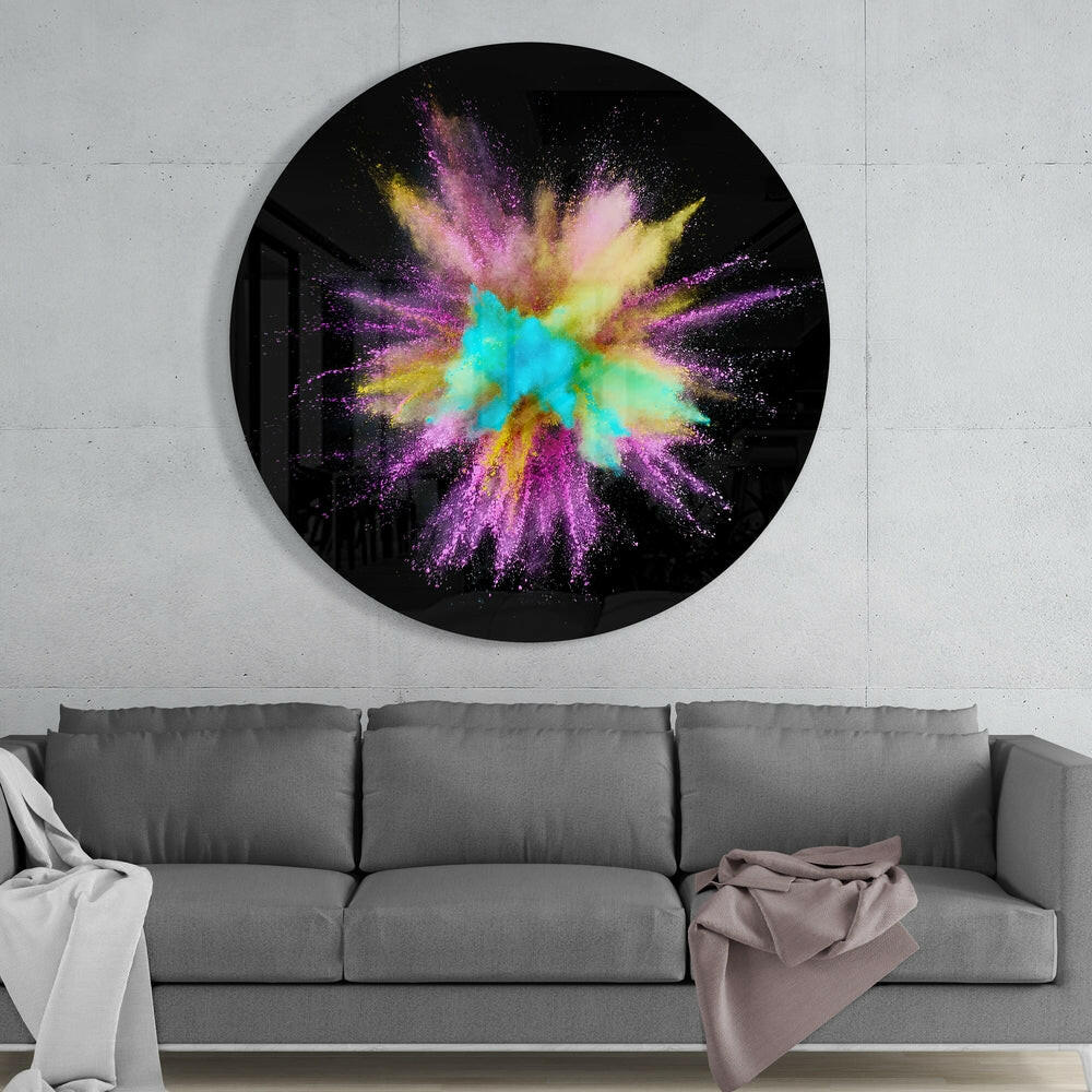 Abstract Glass Wall Art.