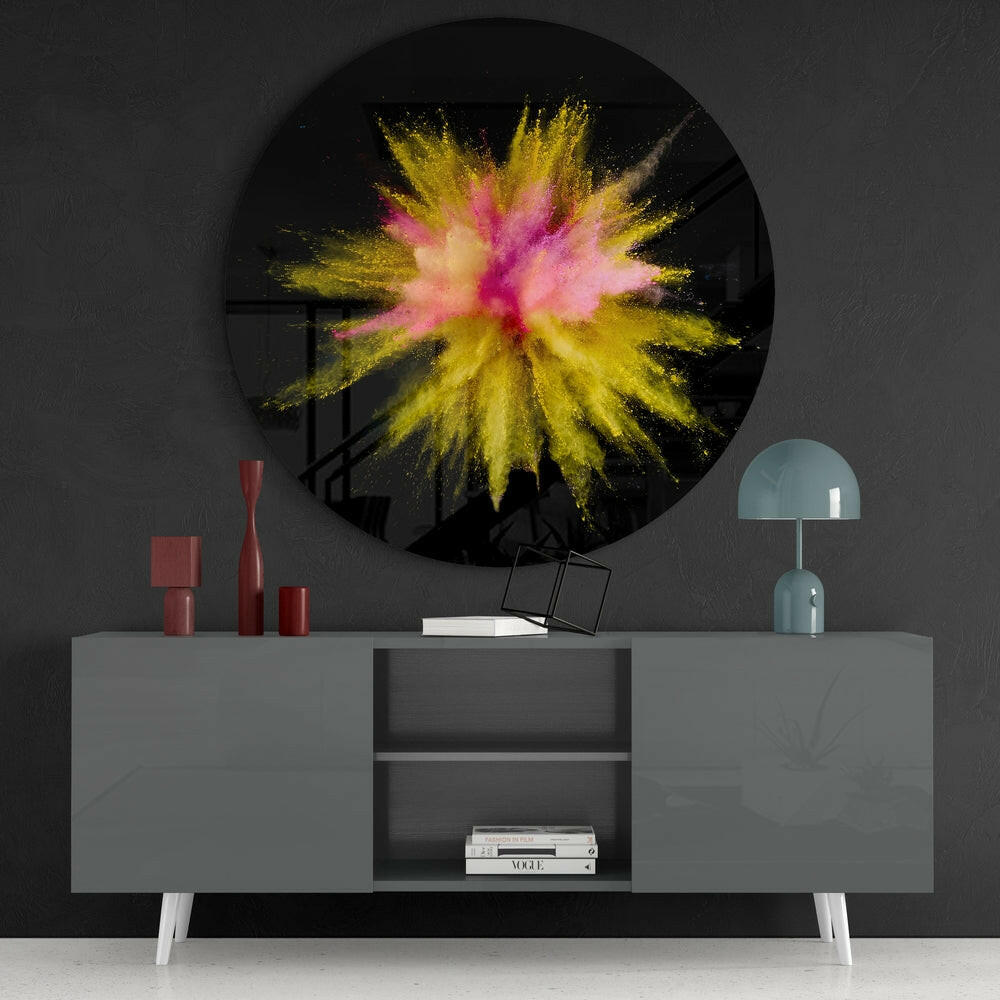 Abstract Glass Wall Art.