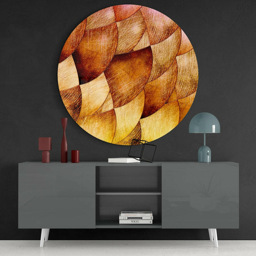 Abstract Glass Wall Art.