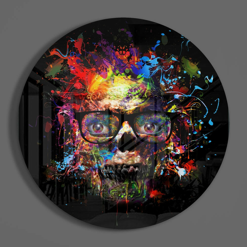 Skull Glass Wall Art.