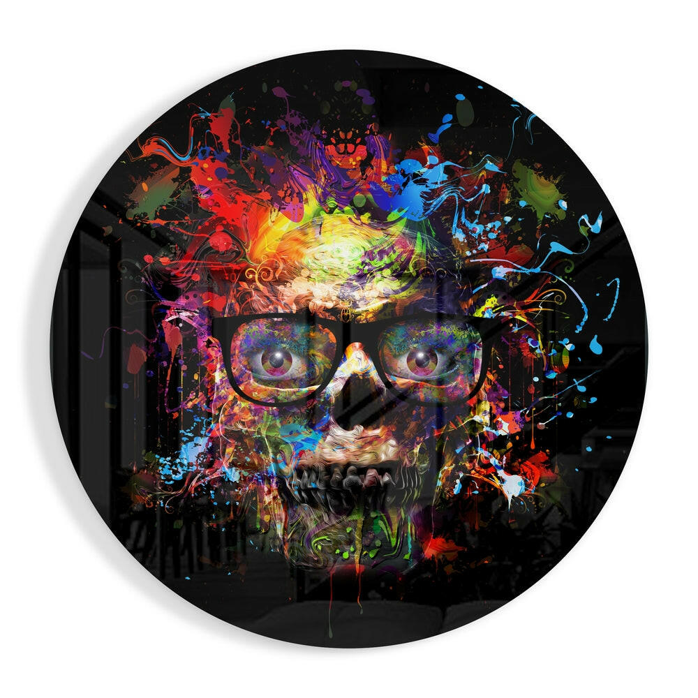 Skull Glass Wall Art.