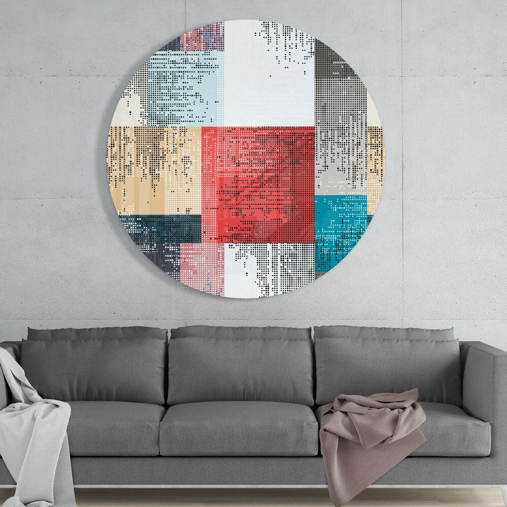 Squares Glass Wall Art.