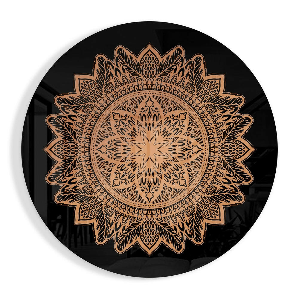 Flower Pattern Glass Wall Art.