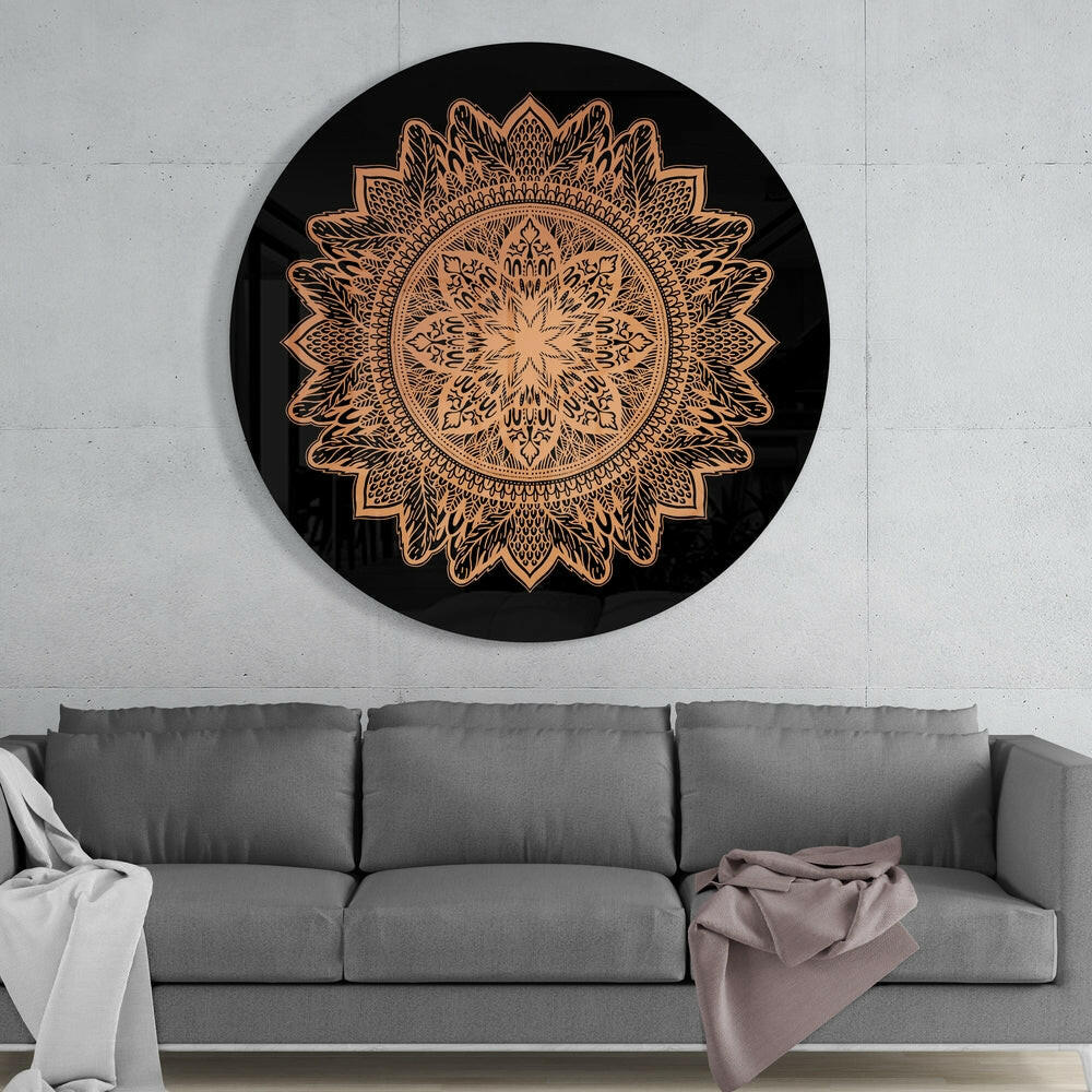 Flower Pattern Glass Wall Art.