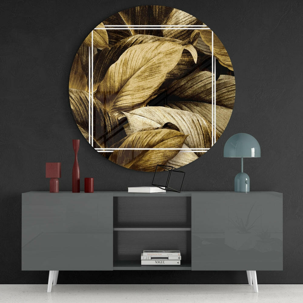 Leaf Glass Wall Art.