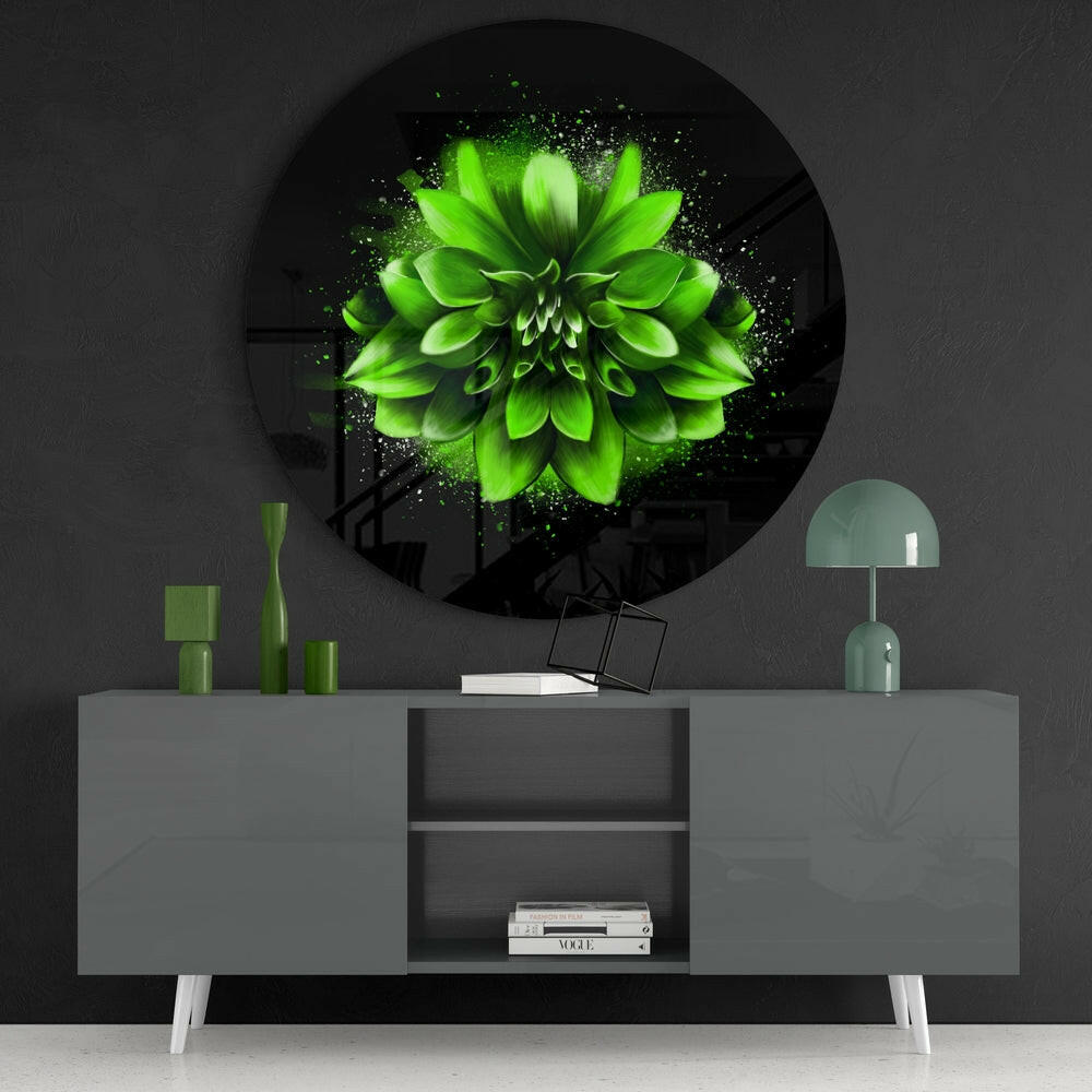 Flower Glass Wall Art.