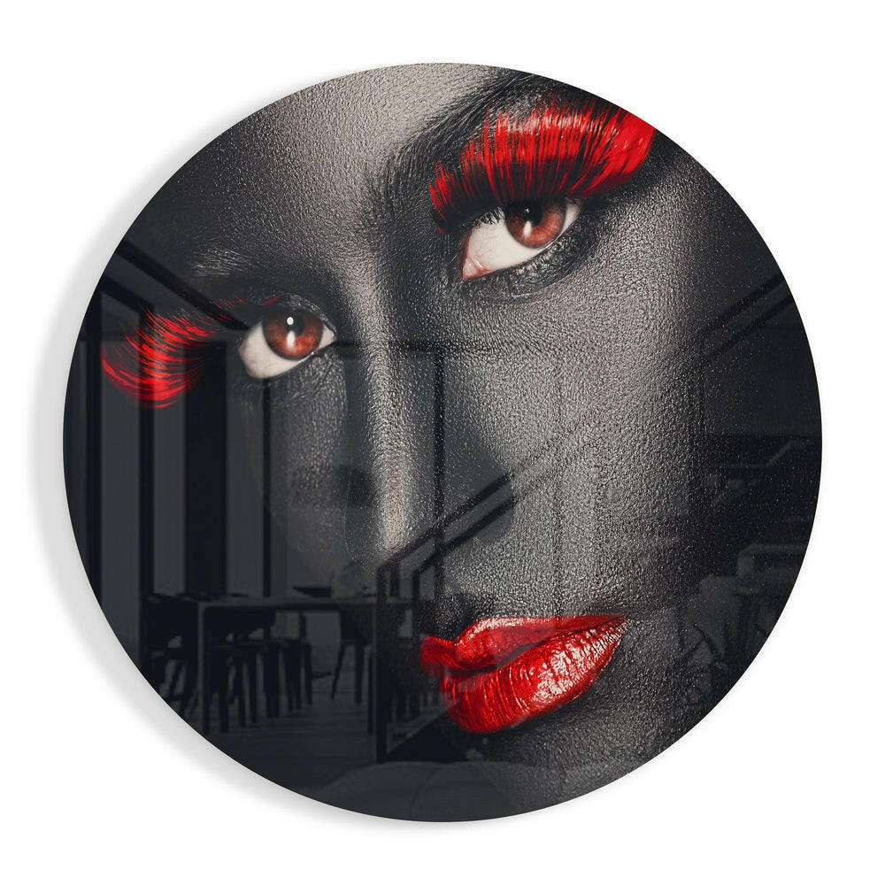 Colored Eyes Glass Wall Art.