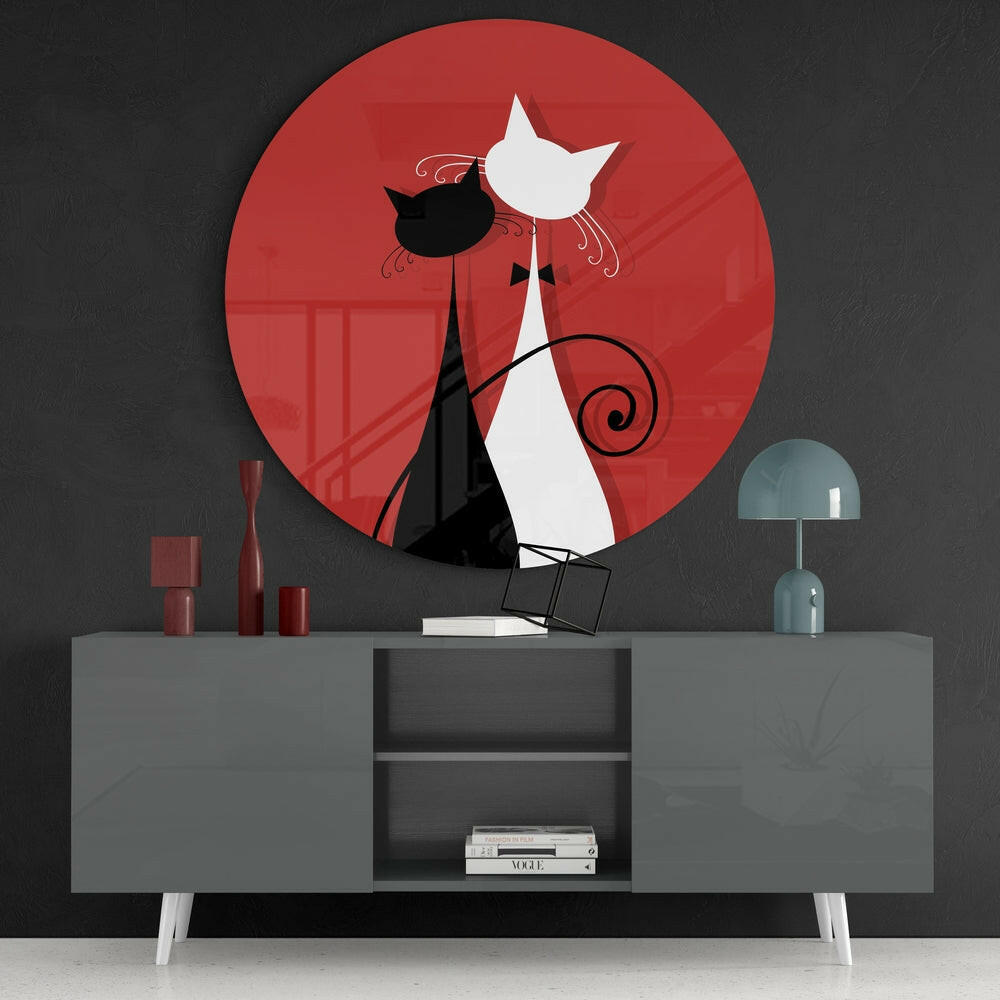 Cats Glass Wall Art.